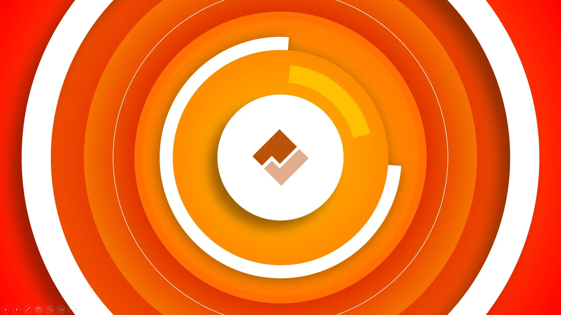 PP - 19 Tangerine Swirl Morph PPT Template Preview