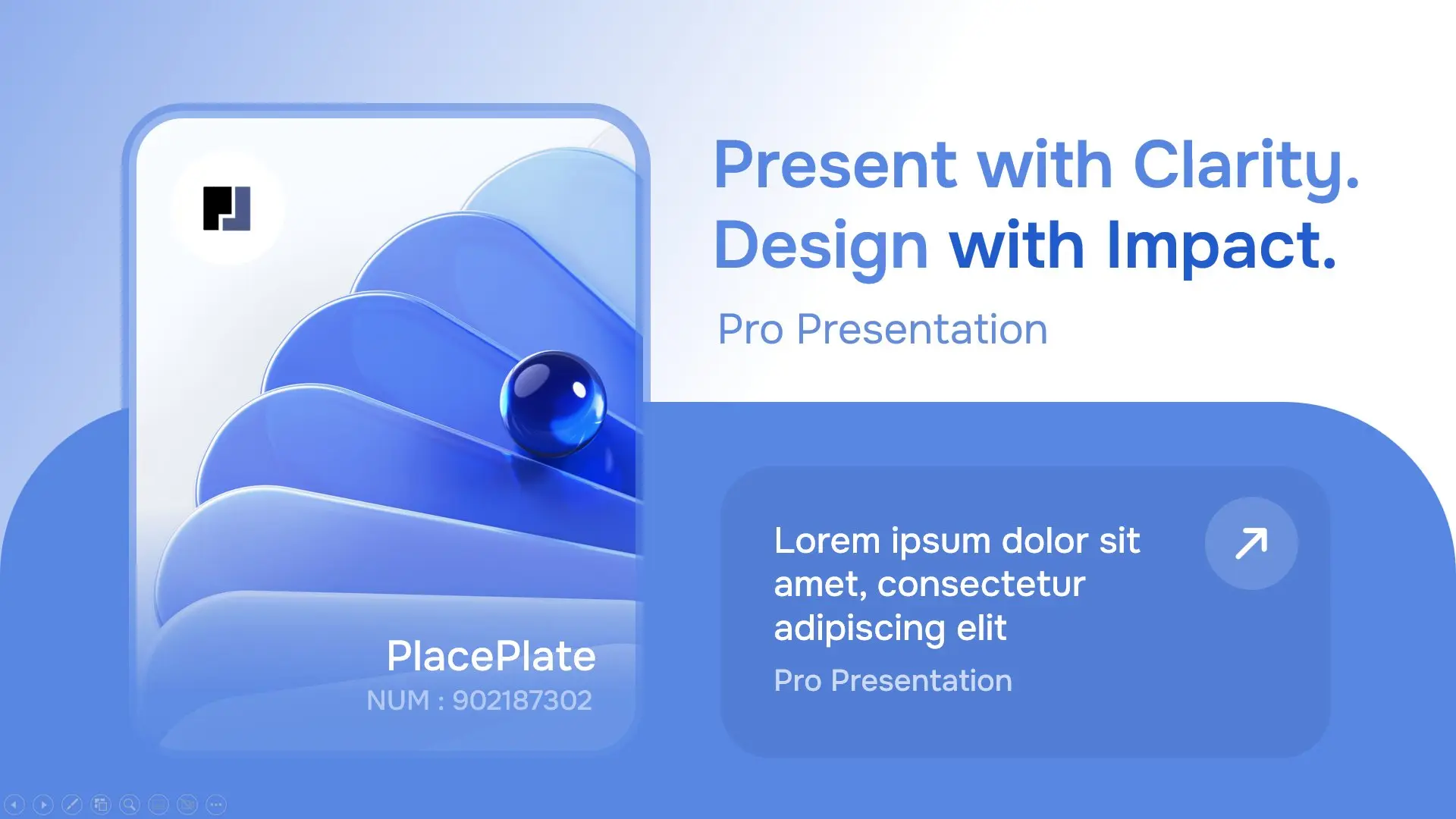 PP - 43 Royal Blue Morph PPT Template Preview