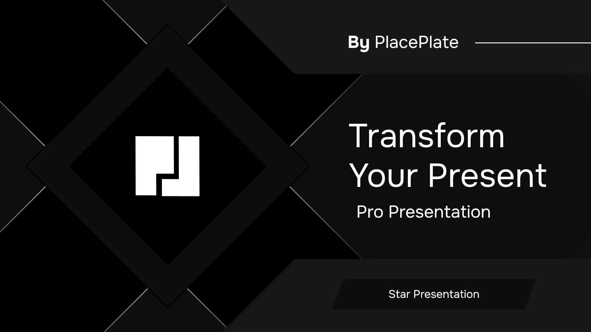 Business Pitch Deck PowerPoint Template - Obsidian Star Morph — slide preview